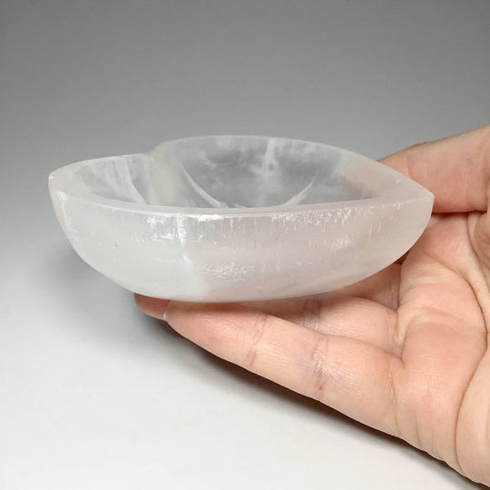 Selenite Heart Bowl - Rocks and Gems Canada