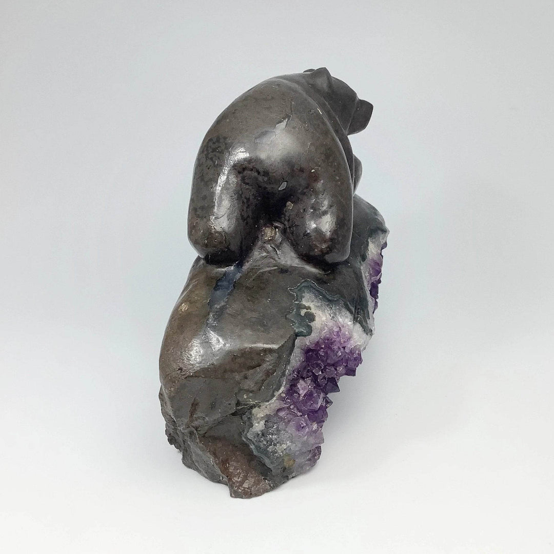 Amethyst Bear Carving - Rocks and Gems Canada