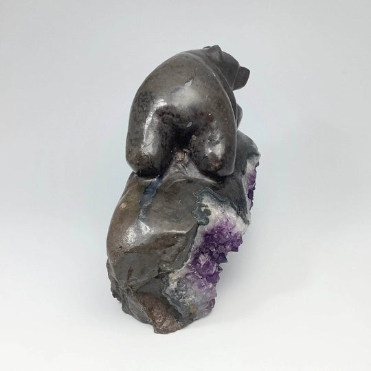 Amethyst Bear Carving - Rocks and Gems Canada