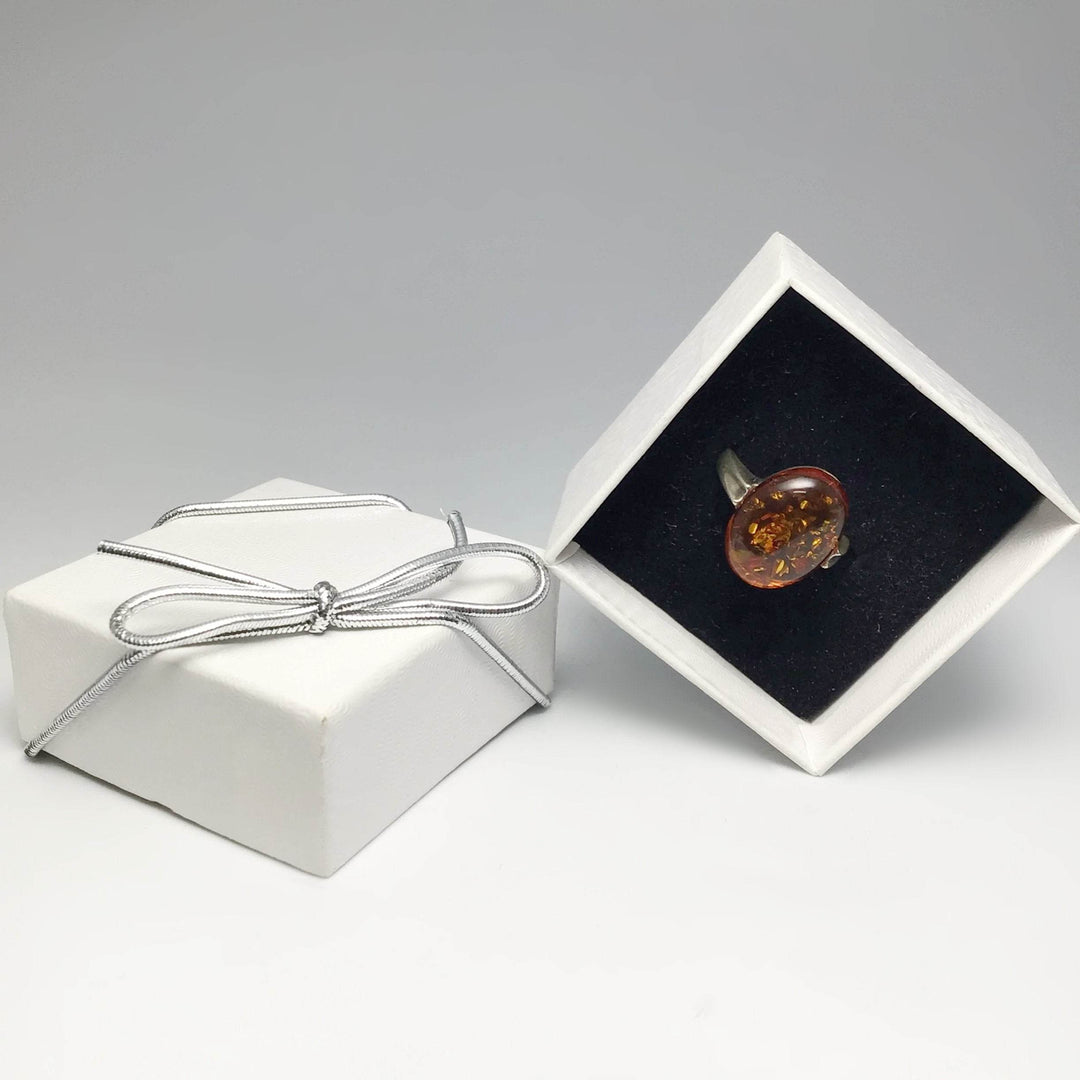 Cognac Amber Ring - Rocks and Gems Canada