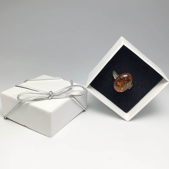 Cognac Amber Ring - Rocks and Gems Canada