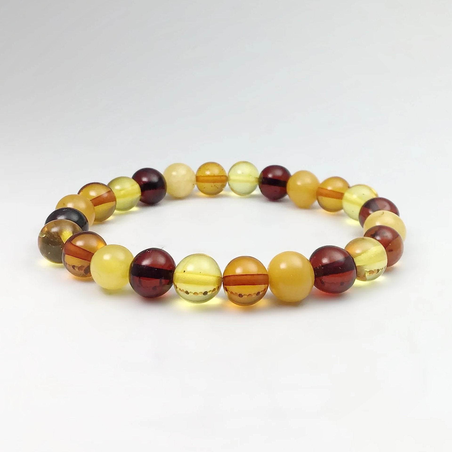 Mixed Amber Beaded Bracelet - Rocks and Gems Canada