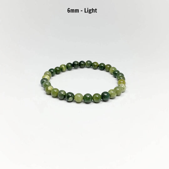 Mixed Green Canadian Jade Beaded Bracelet - Rocks and Gems Canada