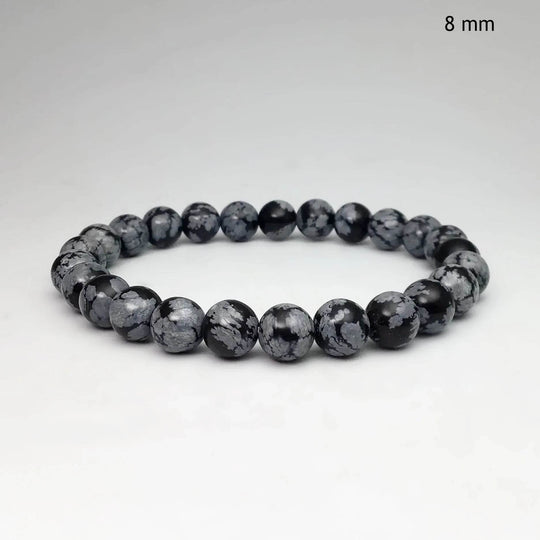 Snowflake Obsidian Beaded Bracelet - Rocks and Gems Canada