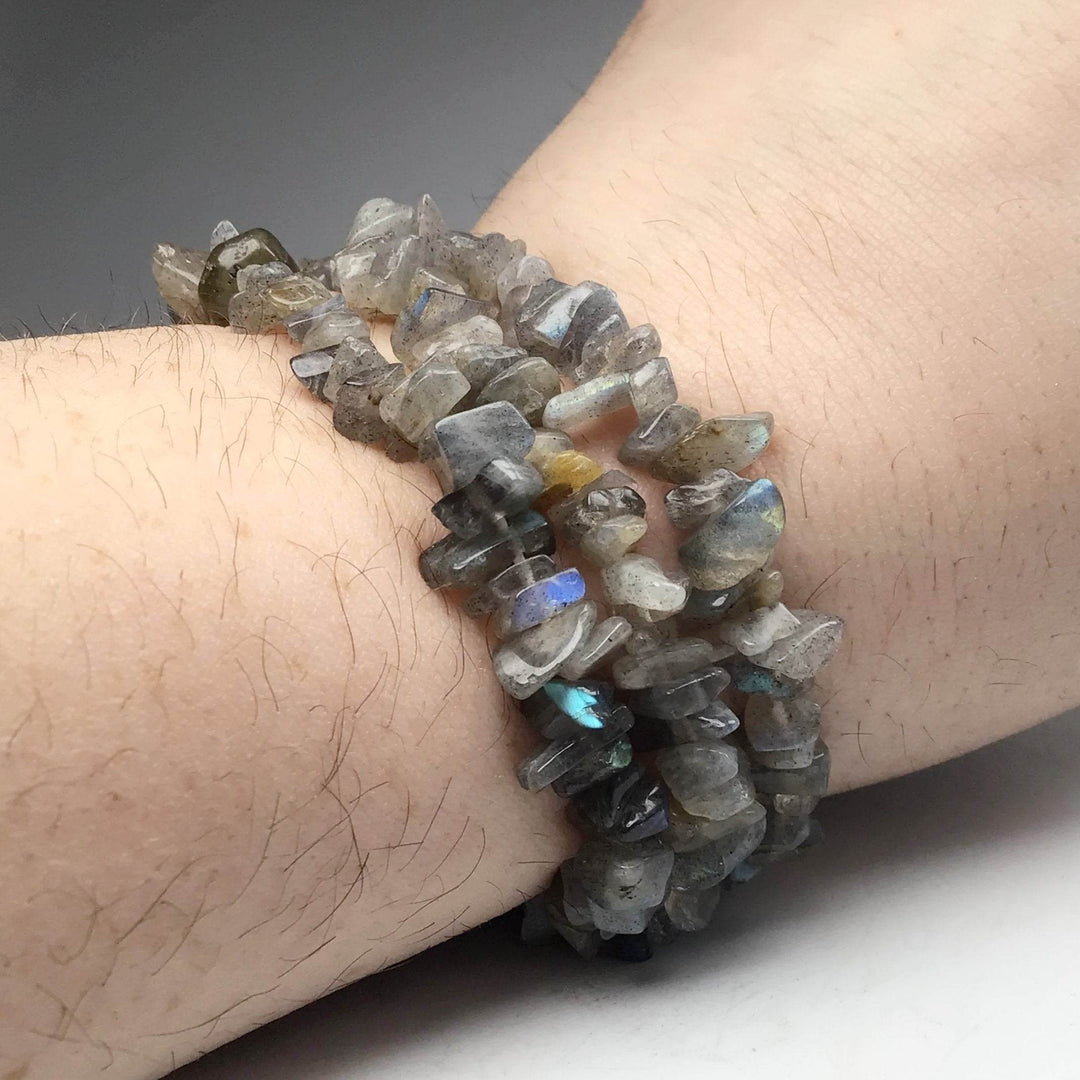 Labradorite Chip Beaded Bracelet - Rocks and Gems Canada