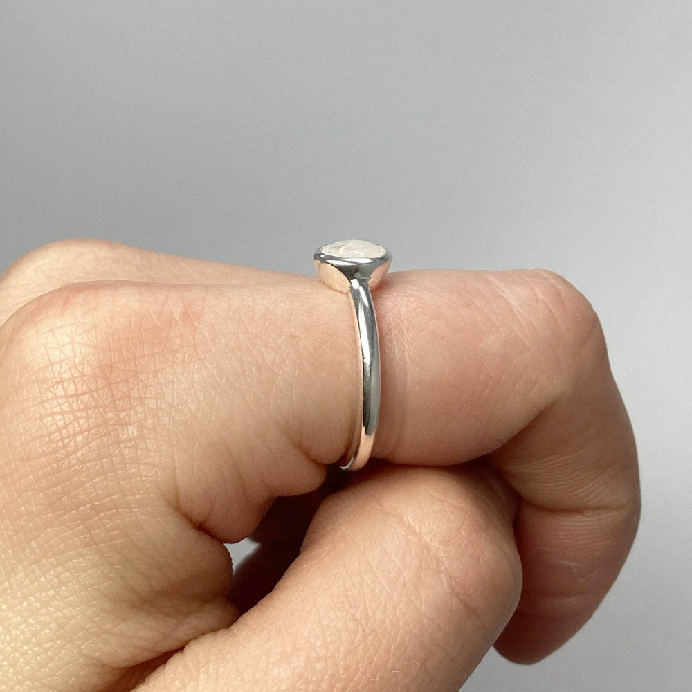 Rainbow Moonstone Ring - Rocks and Gems Canada
