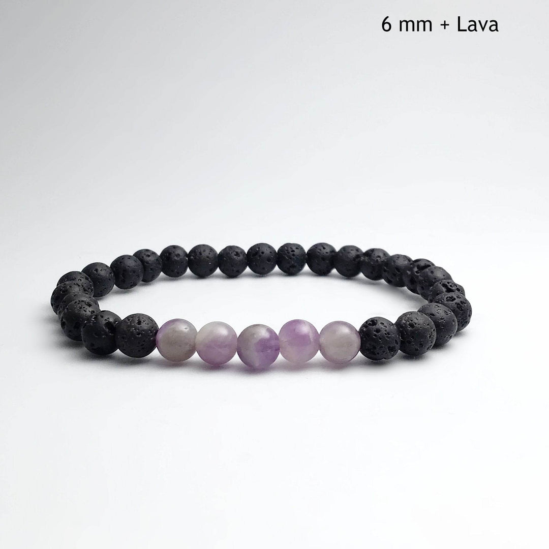 Chevron Amethyst Beaded Bracelet - Rocks and Gems Canada