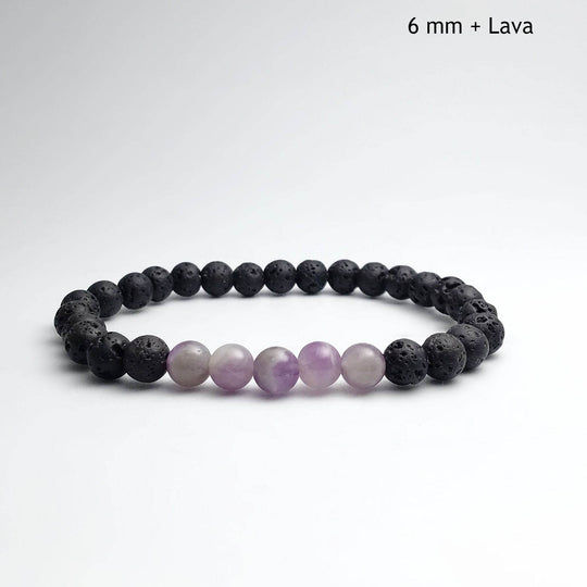 Chevron Amethyst Beaded Bracelet - Rocks and Gems Canada