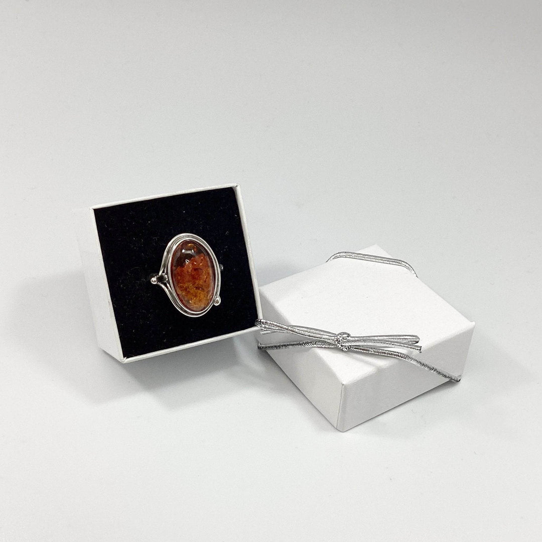 Cognac Amber Ring - Rocks and Gems Canada