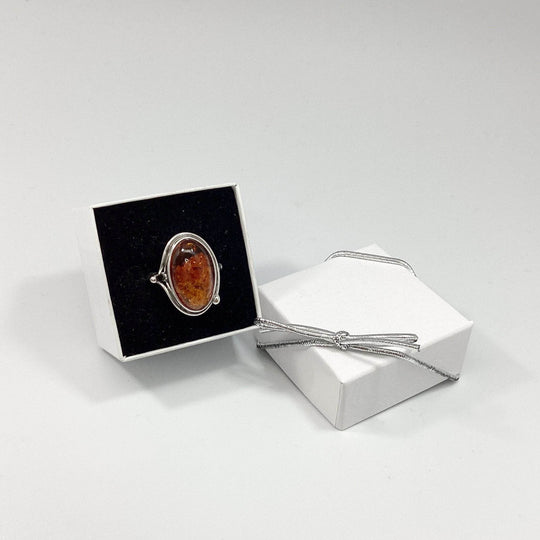 Cognac Amber Ring - Rocks and Gems Canada