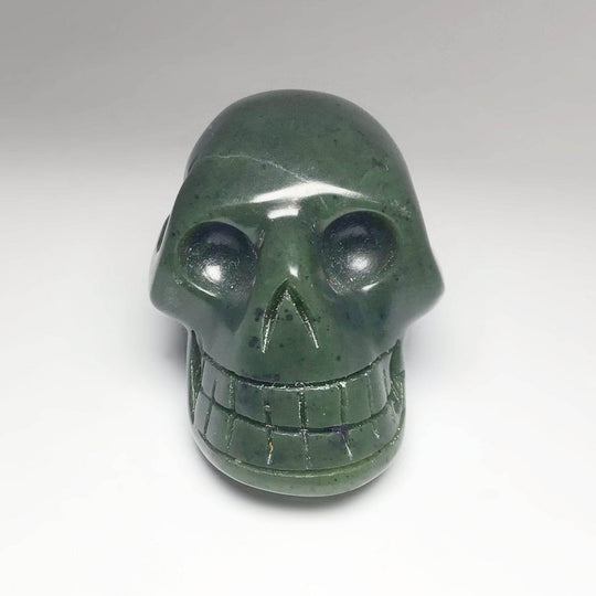 Carved Canadian Jade Skull - Rocks and Gems Canada