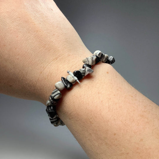 Web Jasper Chip Beaded Bracelet - Rocks and Gems Canada