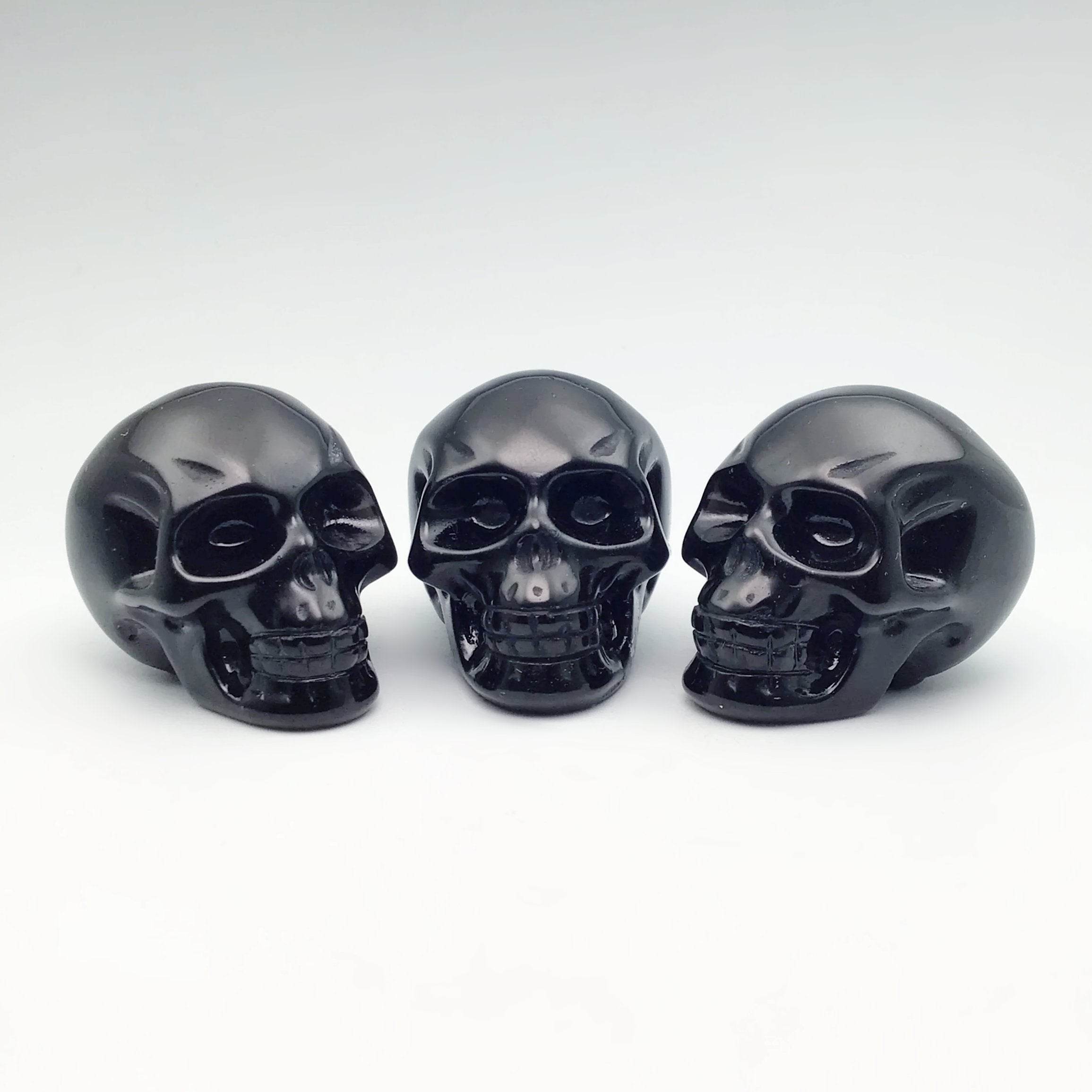 Carved Obsidian Crystal Skull - Rocks and Gems Canada