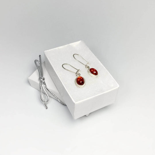 Cognac Amber Earrings - Rocks and Gems Canada