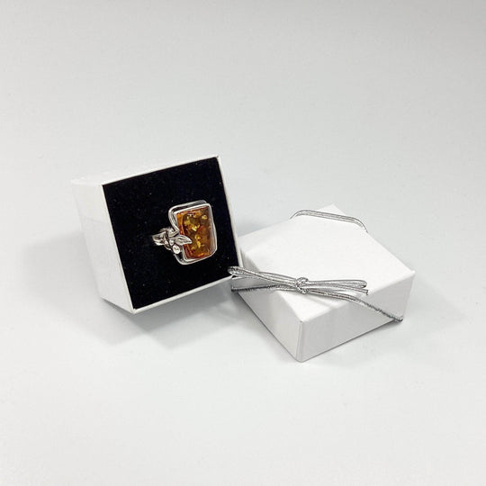 Cognac Amber Ring - Rocks and Gems Canada