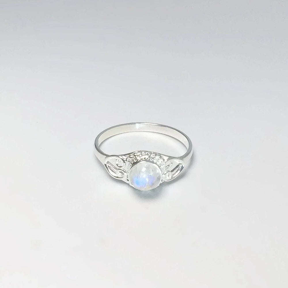 Rainbow Moonstone Ring - Rocks and Gems Canada