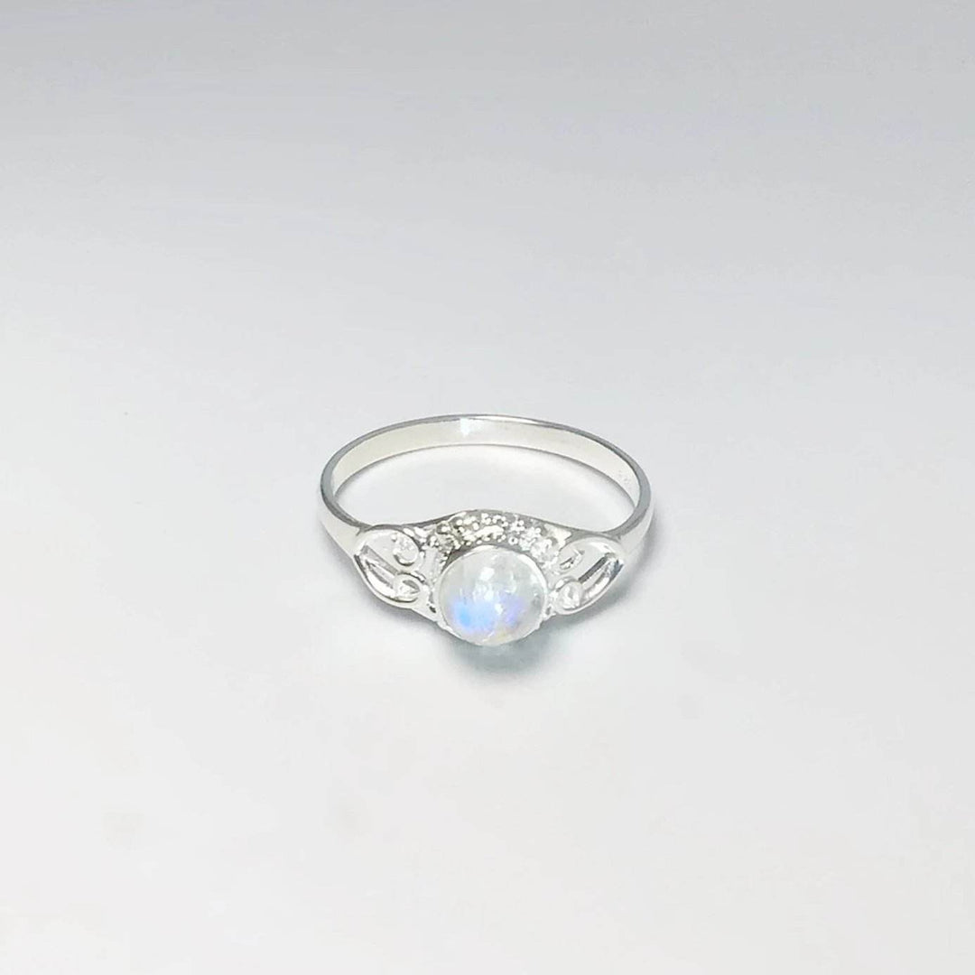 Rainbow Moonstone Ring - Rocks and Gems Canada