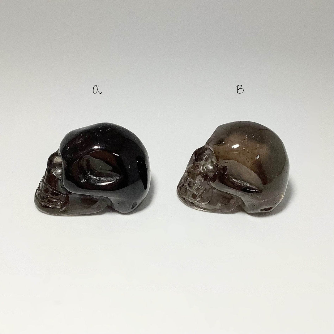 Carved Smoky Quartz  Skull - Rocks and Gems Canada