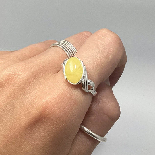 Butterscotch Amber Ring - Rocks and Gems Canada