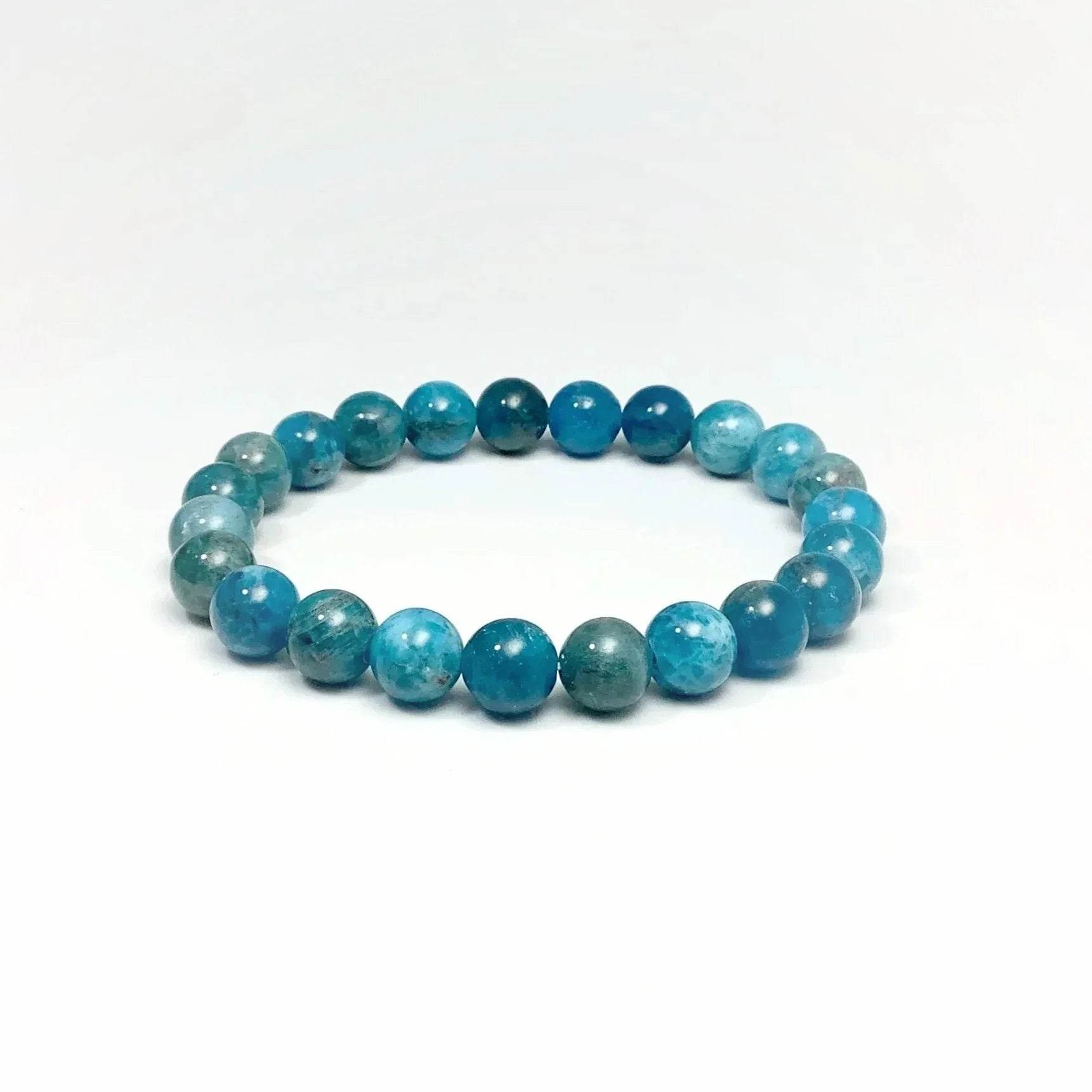 Blue Apatite Beaded Bracelet - Rocks and Gems Canada