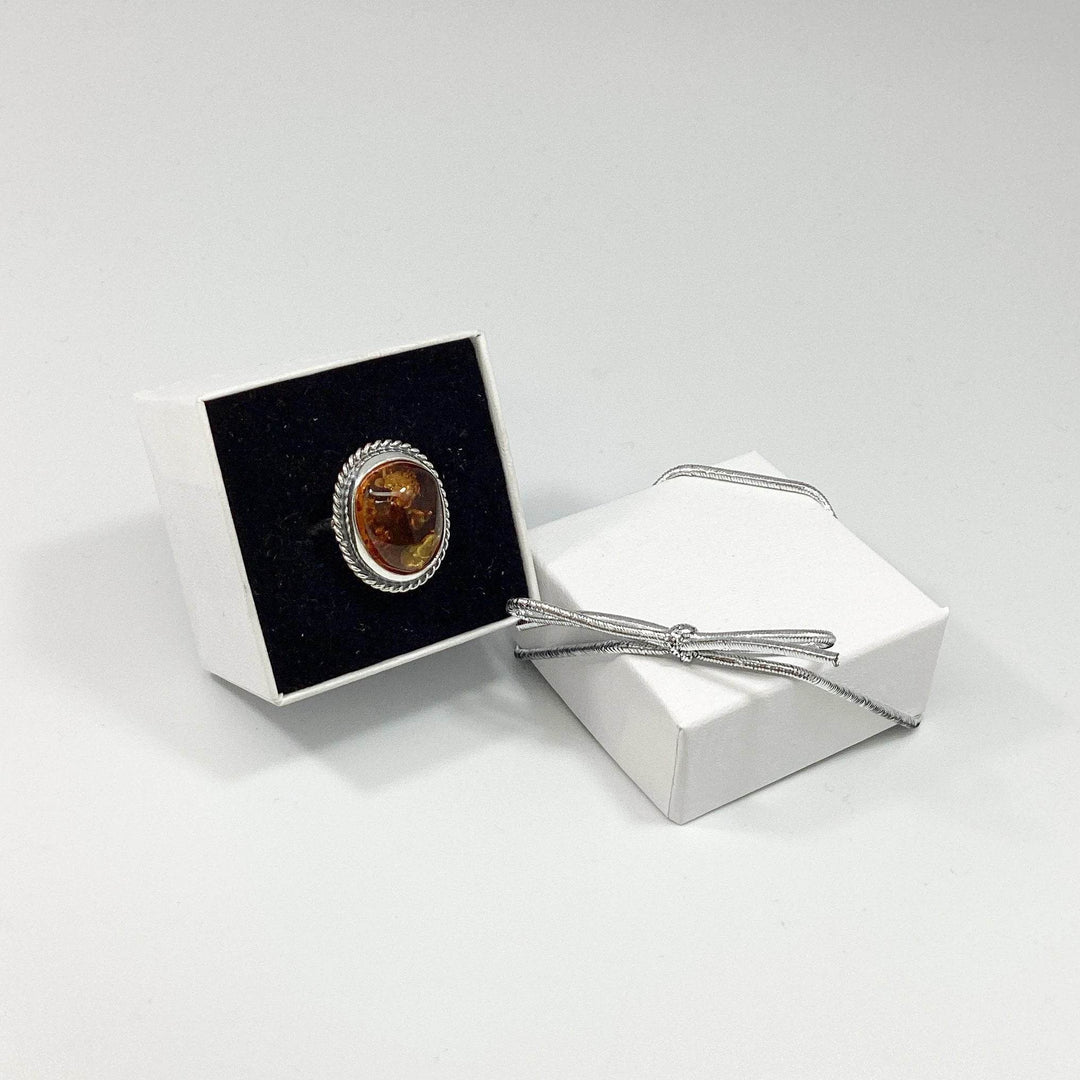 Cognac Amber Ring - Rocks and Gems Canada