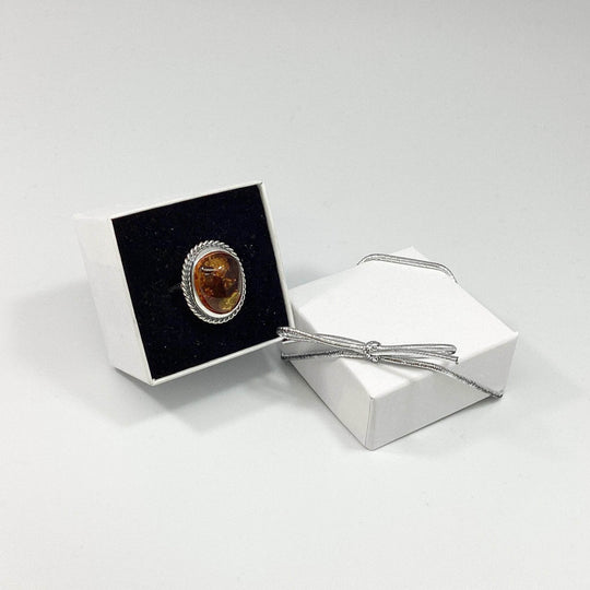 Cognac Amber Ring - Rocks and Gems Canada