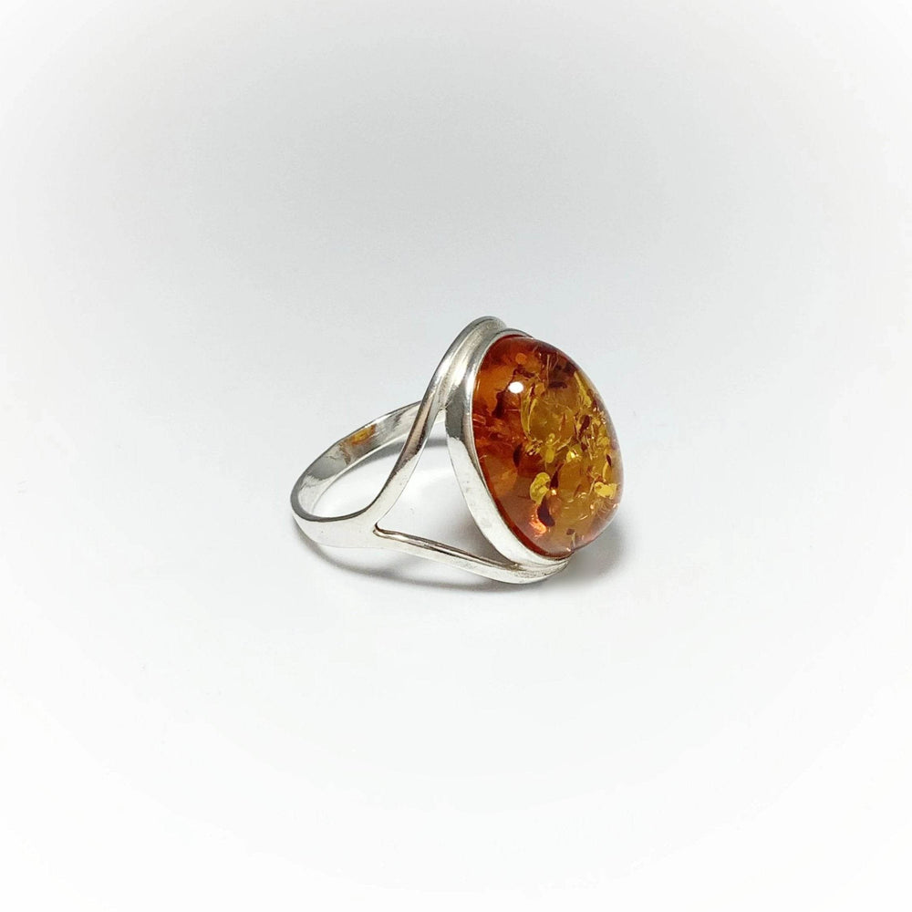 Cognac Amber Ring - Rocks and Gems Canada
