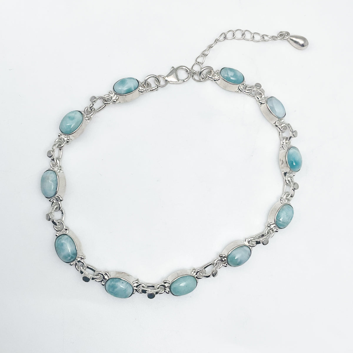 Larimar Sterling Silver Bracelet-Rocks and Gems Canada