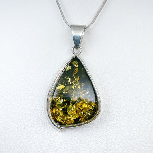 Green Amber Pendant