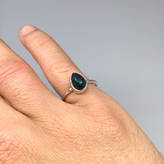 Black Ethiopian Opal Ring