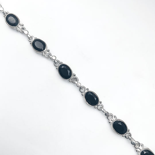 Black Onyx Sterling Silver Bracelet