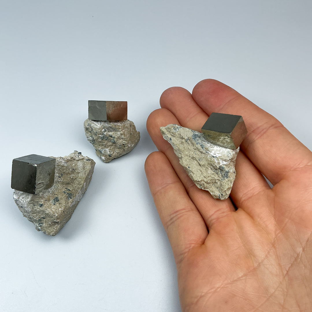 Iron Pyrite Cube in Matrix