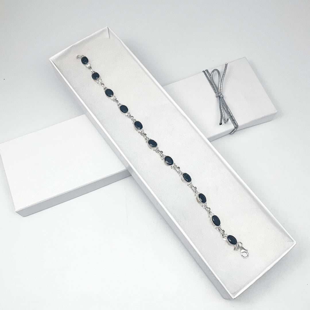 Black Onyx Sterling Silver Bracelet