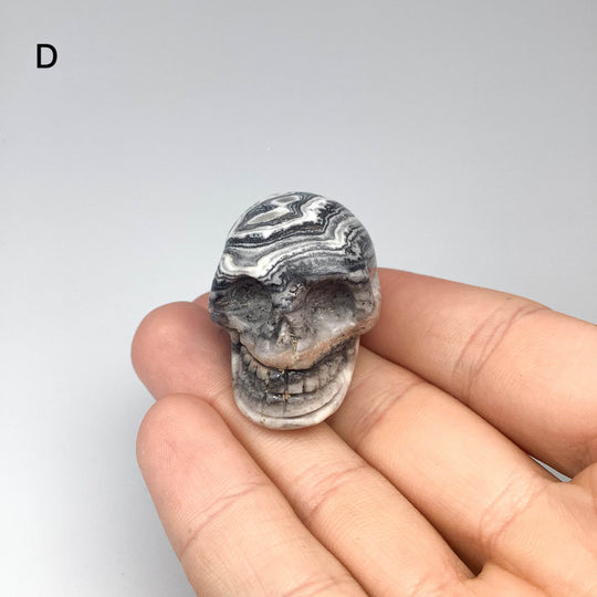 Carved Zebra Jasper Skull - Rocks and Gems Canada