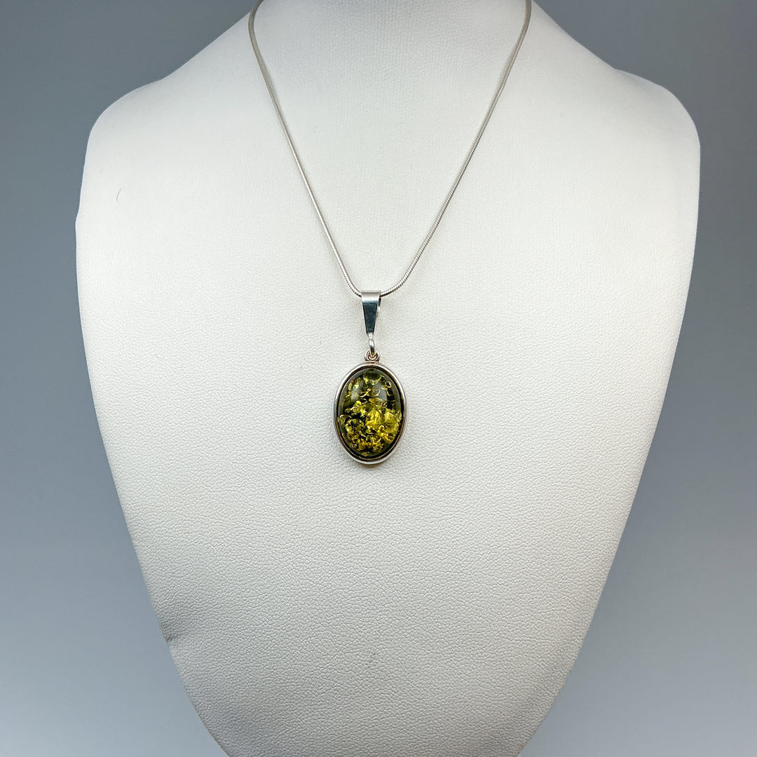 Green Amber Pendant
