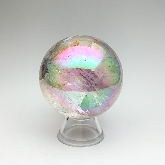 Aura Rose Quartz Sphere - Rocks and Gems Canada