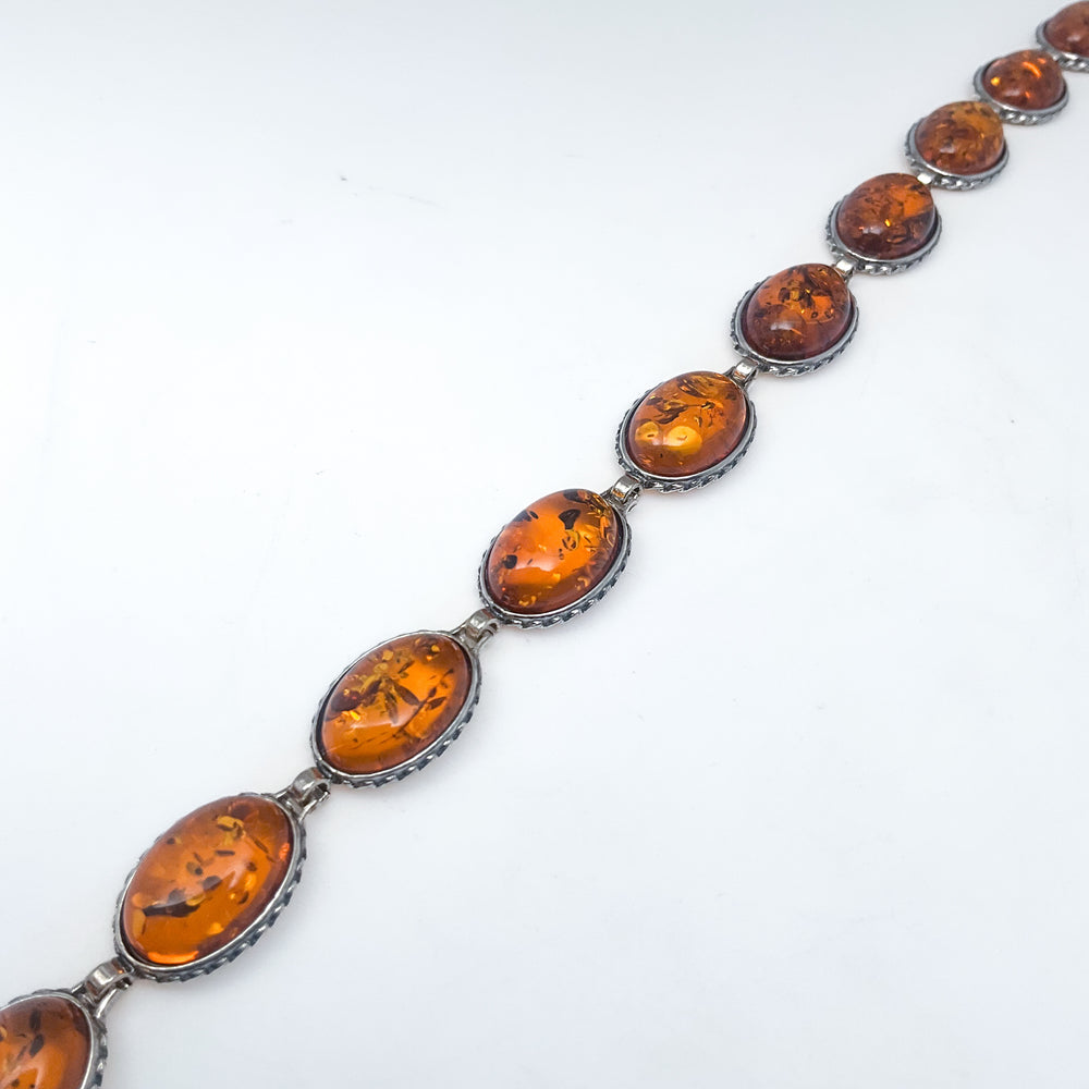 Amber Sterling Silver Bracelet | Rocks and Gems Canada