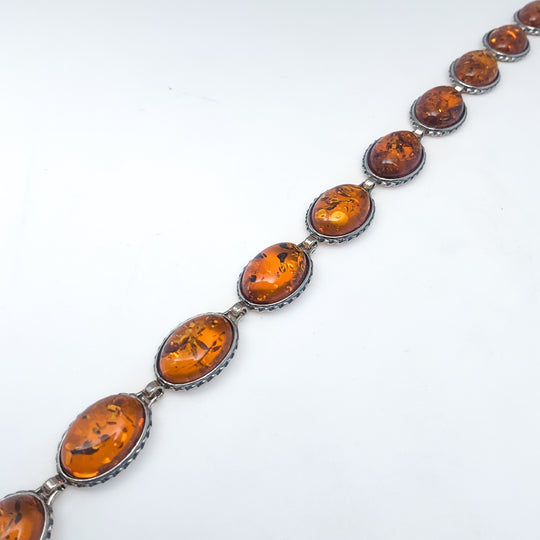 Amber Sterling Silver Bracelet | Rocks and Gems Canada