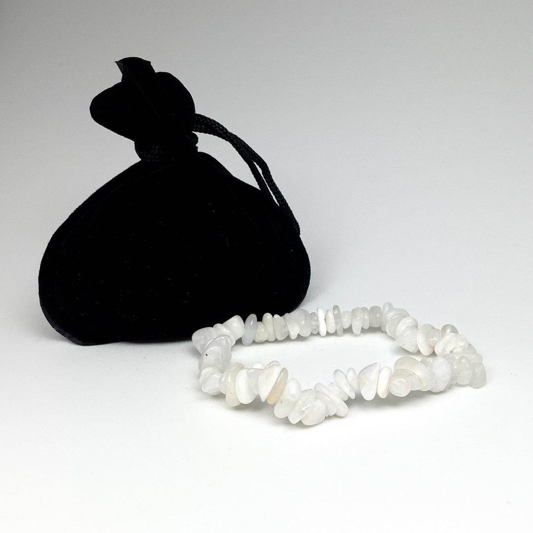 Moonstone Chip Beaded Bracelet - Rocks and Gems Canada