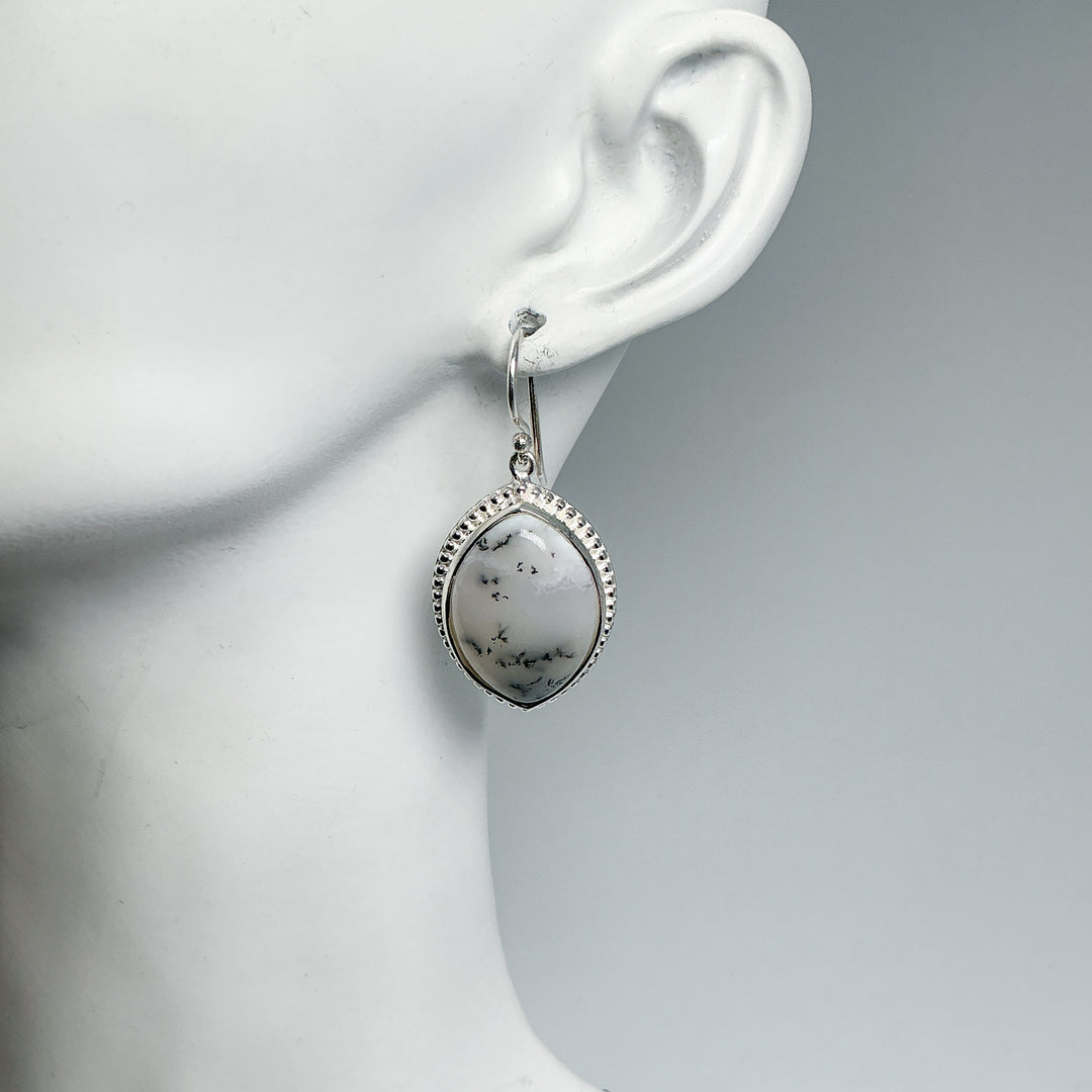 Dendritic Opal Dangle Earrings