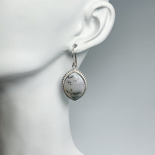 Dendritic Opal Dangle Earrings