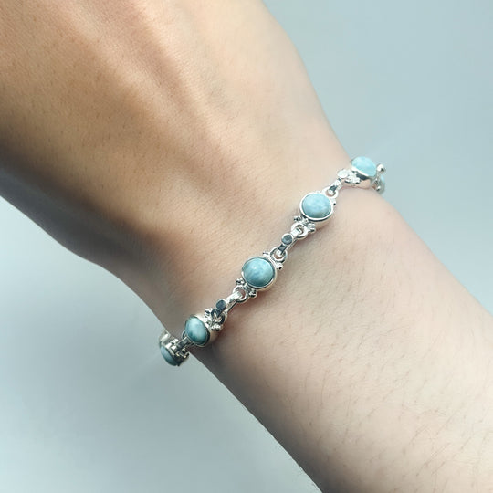 Larimar Sterling Silver Bracelet