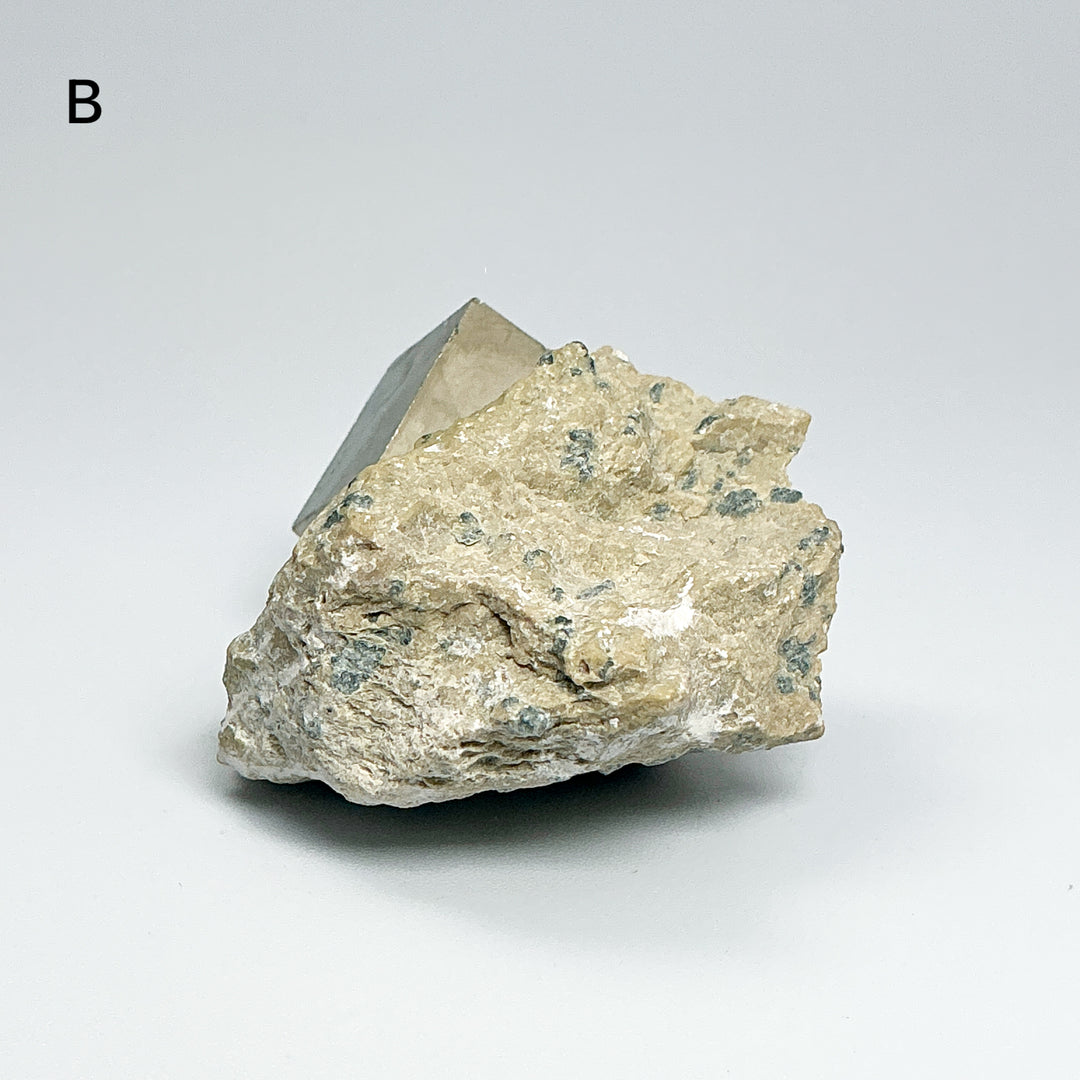 Iron Pyrite Cube in Matrix