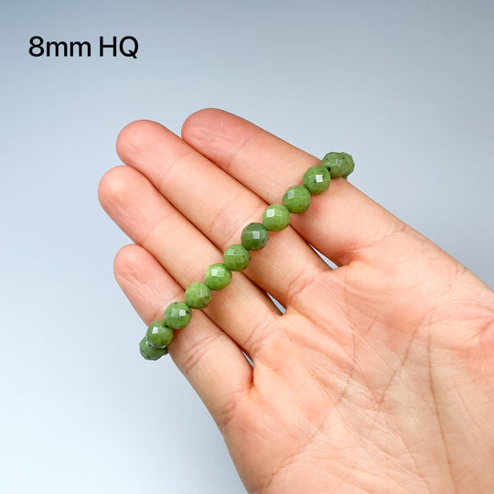 Canadian Jade Faceted Beaded Bracelet - Rocks and Gems Canada
