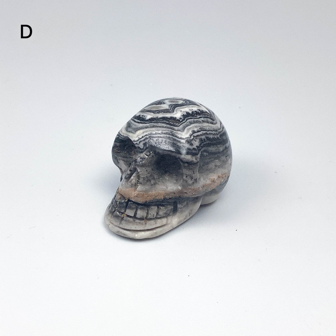 Carved Zebra Jasper Skull - Rocks and Gems Canada