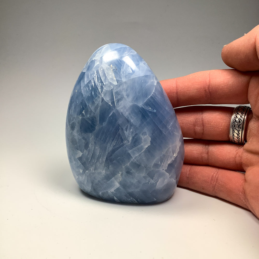 Blue Calcite Stand Up - Rocks and Gems Canada