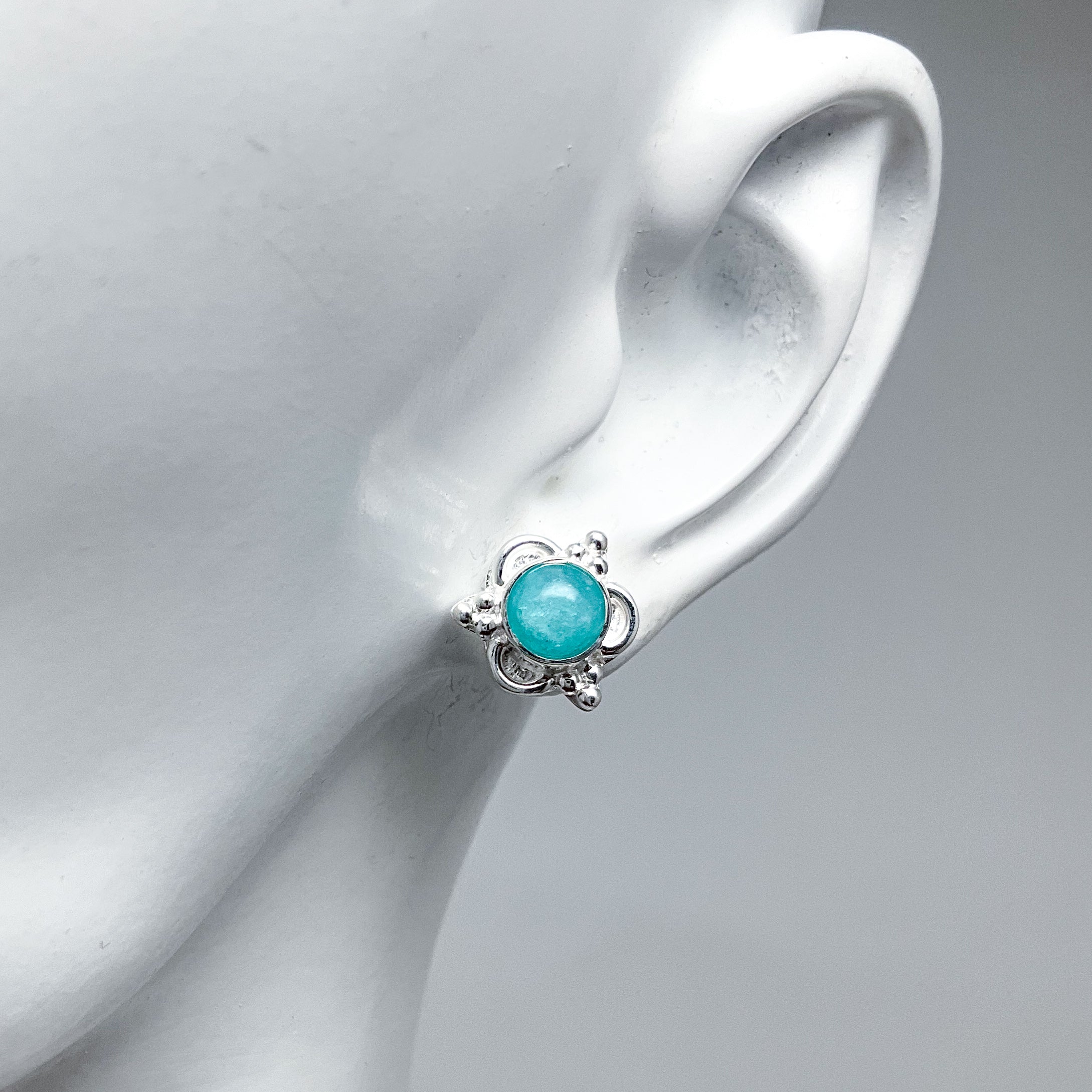Amazonite Stud Earrings - Rocks and Gems Canada