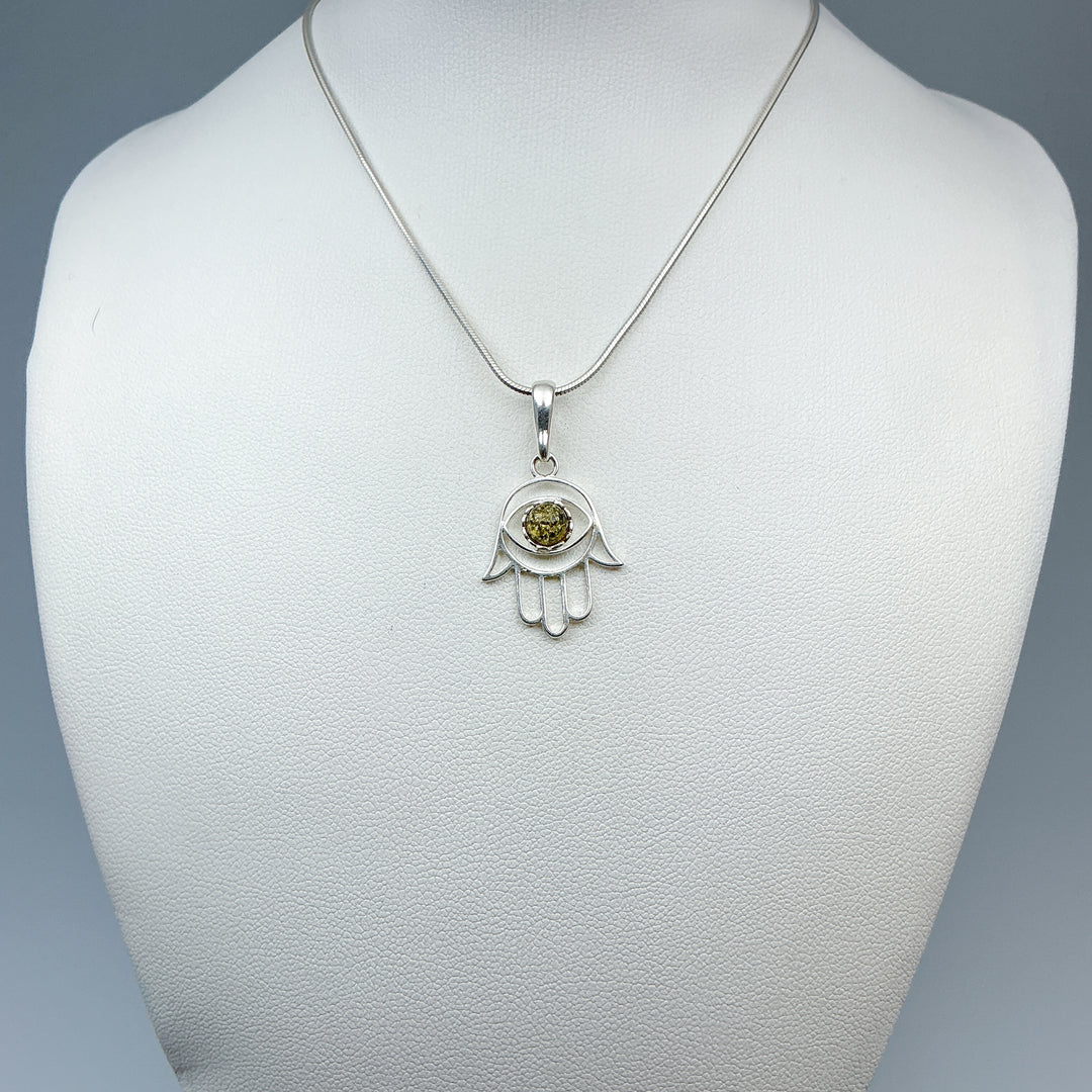 Green Amber Pendant - Rocks and Gems Canada