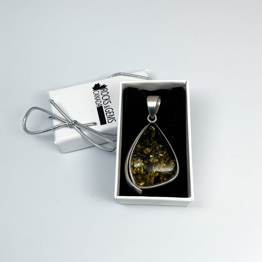 Green Amber Pendant