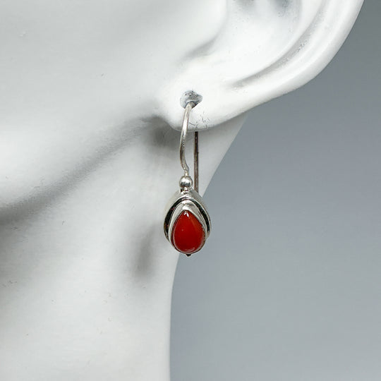 Carnelian Agate Dangle Earrings